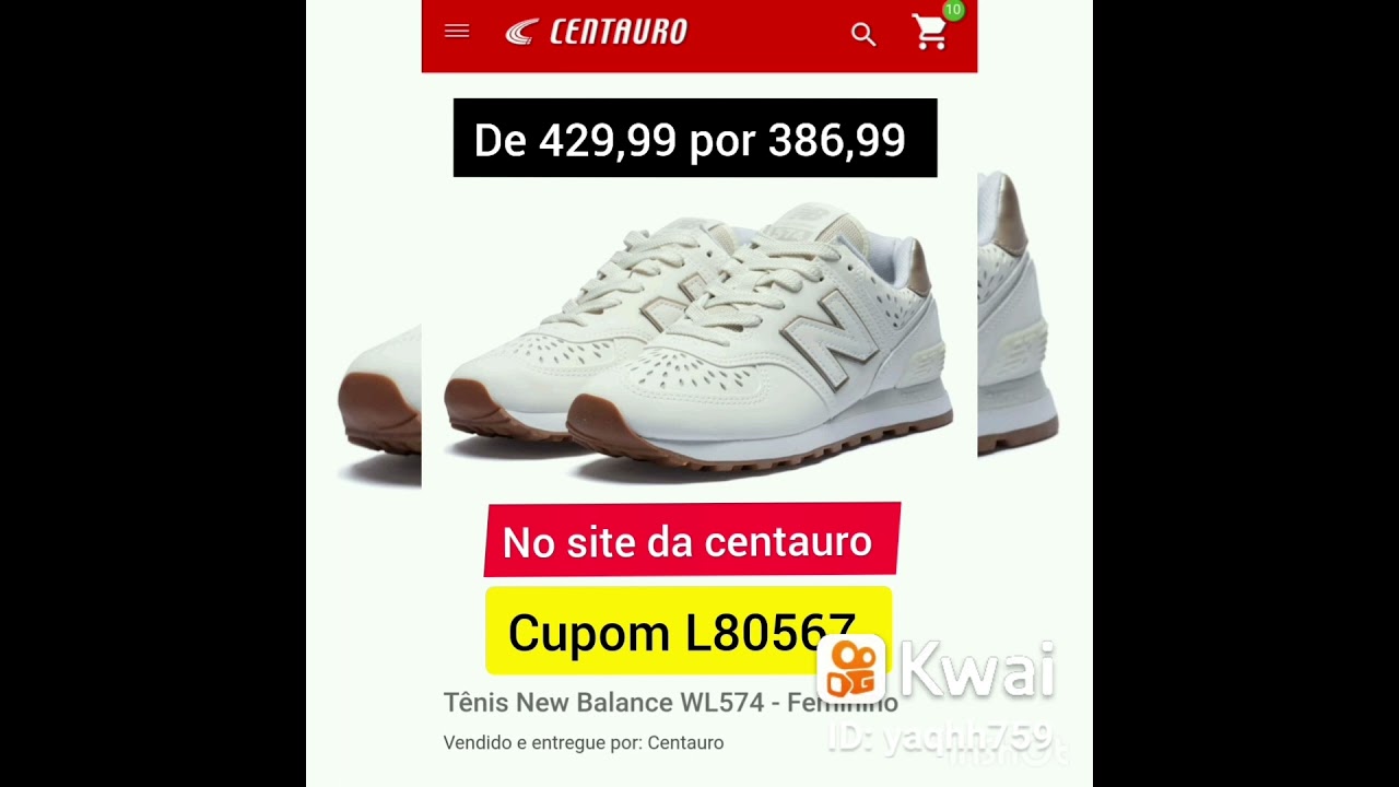Tênis New Balance WL574 - Cupom da Centauro L80567 - #newbalance - YouTube