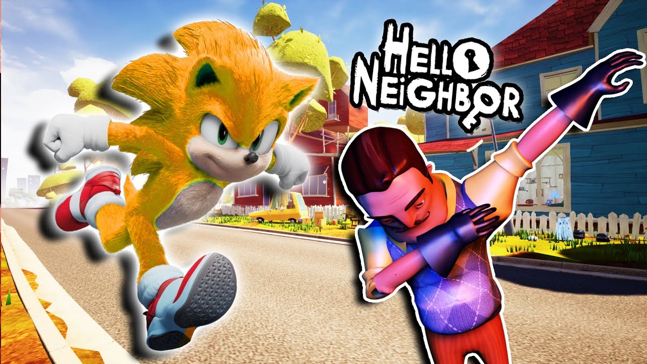 I Turned Sonic ORANGE = He MAAAD!!! | Hello Neighbor Mod - YouTube