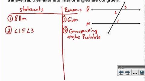 Alternate Interior Angles - Proof