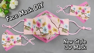 NEW STYLE 3D Fabric Mask | Breathable Fabric Face Mask Tutorial |Size S