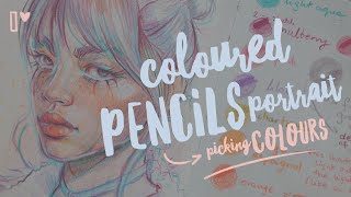 Portrait Study with Colored Pencils – Color Selection Process 🎨 Real-Time screenshot 4