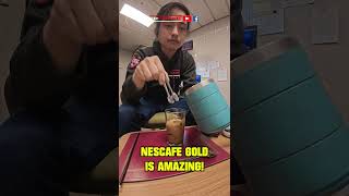 ICED COFFEE - How to make an Iced coffee latte using Nescafe Gold? #shortsviral #shorts #icedcoffee
