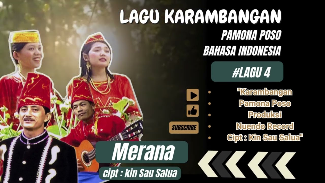 LAGU KARAMBANGAN BAHASA INDONESIA | MERANA | CIPT : KIN SAU SALUA