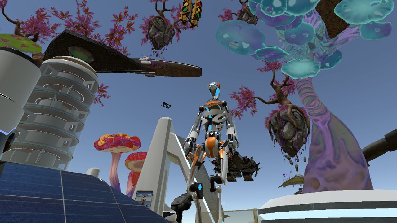 Robotville: Dawn of Robot AI gameplay, a futuristic robot 3D open world sandbox Game on Robot!