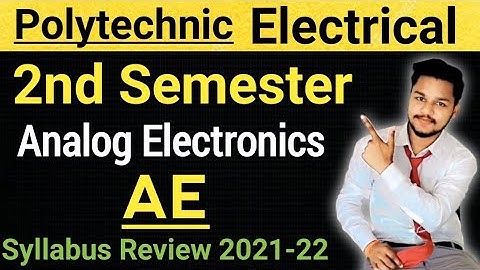 UPBTE Polytechnic  2nd Semester Analog Electronics Syllabus Introduction 2022 |@JECLASSES