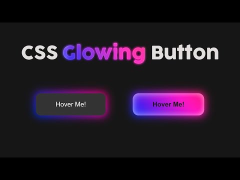 How to create a glowing effect button in css
