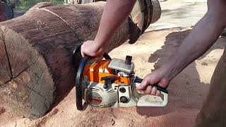 AF intake 52cc cutting Australia hardwood,  I am loving it 😍