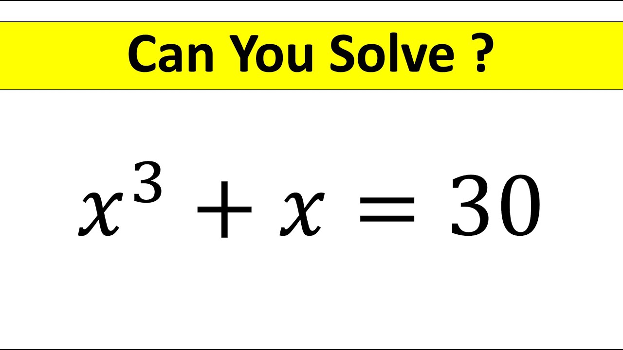 A Nice Algebra Math Problem || Can You Solve This? @TheMathScholar23 ...