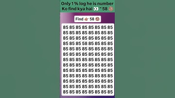 Find 58. 😱🤔 join for more puzzle 🧩 #viral #brainteasers #numbers #shorts #trending #fypシ #quiz #new
