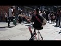 Apache - 8 year old busking on guitar Chester / watching peoples reactions / awesome
