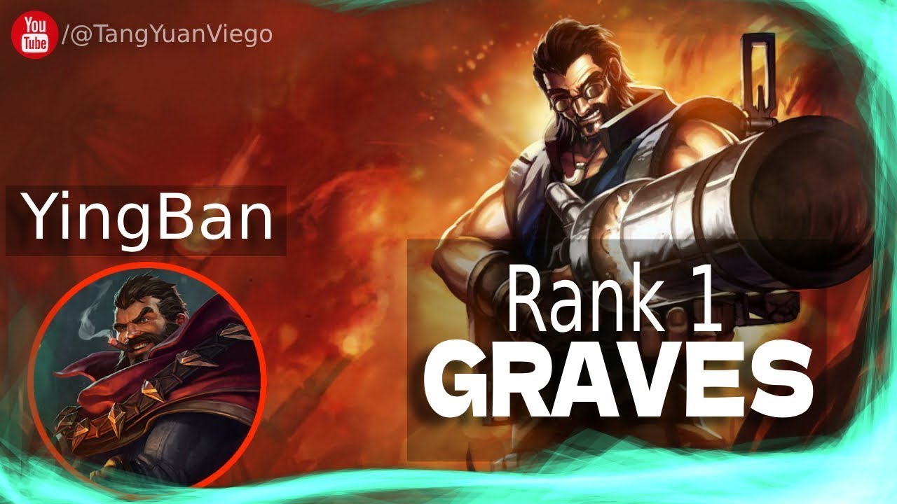 RANK 1 GRAVES - YingBan Graves vs Pantheon Jungle - YingBan Rank 1 Graves Guide