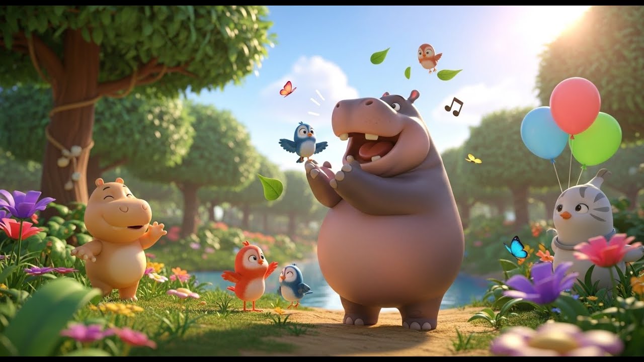 Happy Hippo Claps Big Hands | Action Song for Kids | Fun Nursery Rhymes & Songs for Children
