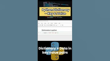 Python Dictionary Explained | Keys and Values in Python #python #dataanalysis #shorts #learnpython