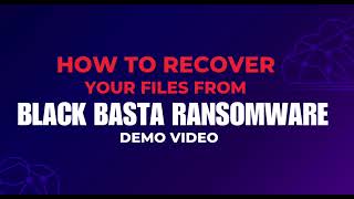 How to  Recover Your Files From Black Basta Ransomware |Demo video| #Black_Basta #ransomware #virus