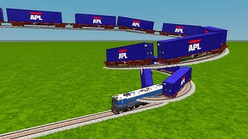 Trains Risky Railroad Crossing At Around Circle Railroad Tracks | Beamng Drive | indian railways