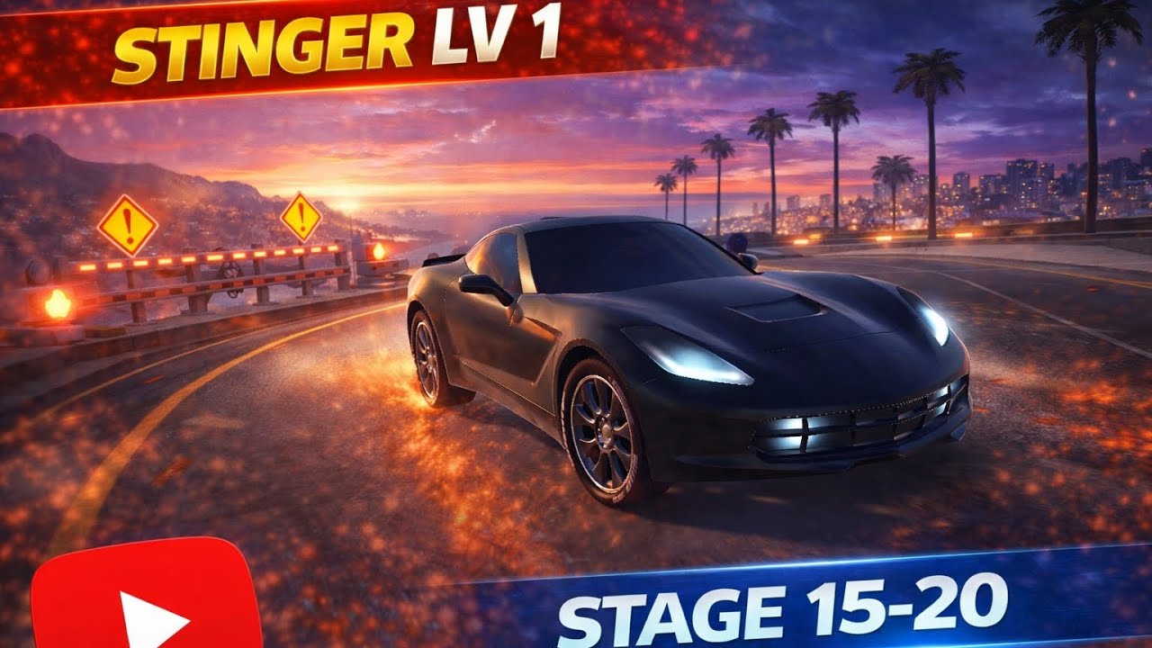 MUSTANG STINGER LV 1 | STAGE 15-20 — Stunt Car Extreme Gameplay 