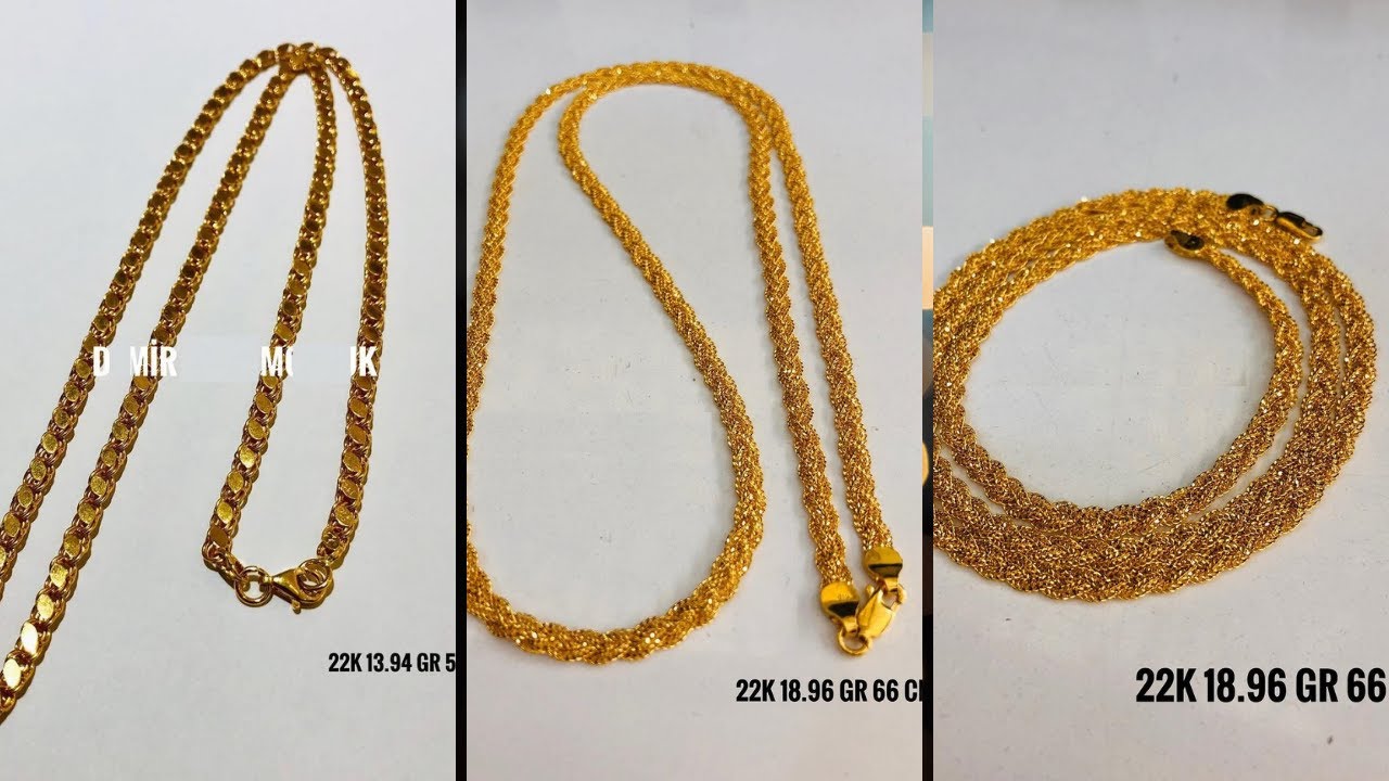 22K Gold Chains With Weight 