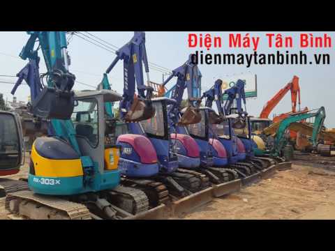 Video Bãi xe cuốc Nhật, xe múc đất mini, 03, 05, 07..Bánh... - youtube