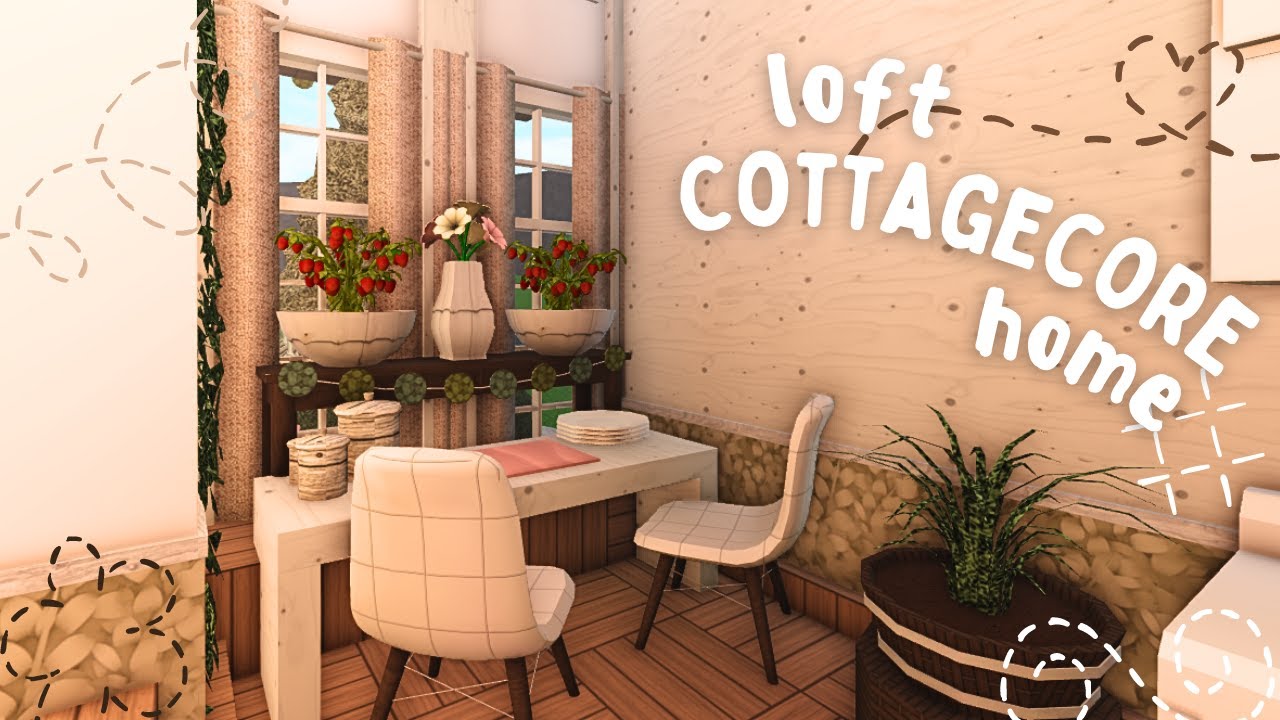 🍓 Loft Cottagecore Home: Bloxburg House Build 🪴 - YouTube