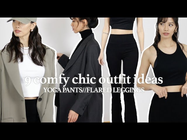 how to style black flare leggings!! 🌞😻 #nowplaying #blackflaredleggi