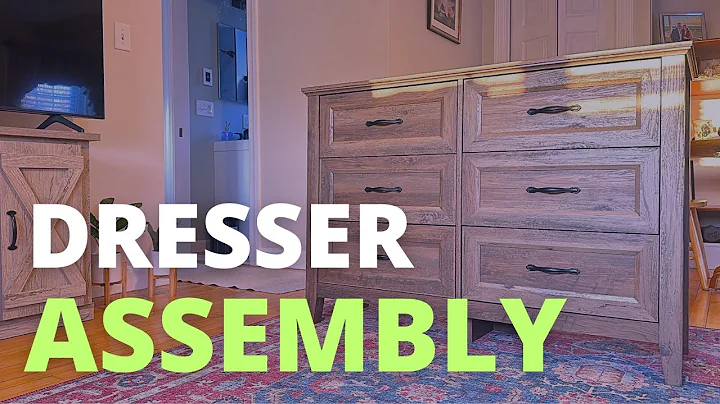 LINSY HOME Dresser for Bedroom 6 Drawer Dresser with Metal Handles Assembly | Mize 6-Drawer Dresser