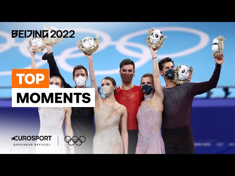 Papadakis et Cizeron sur le podium après leur sacre | Patinage artistique | JO 2022