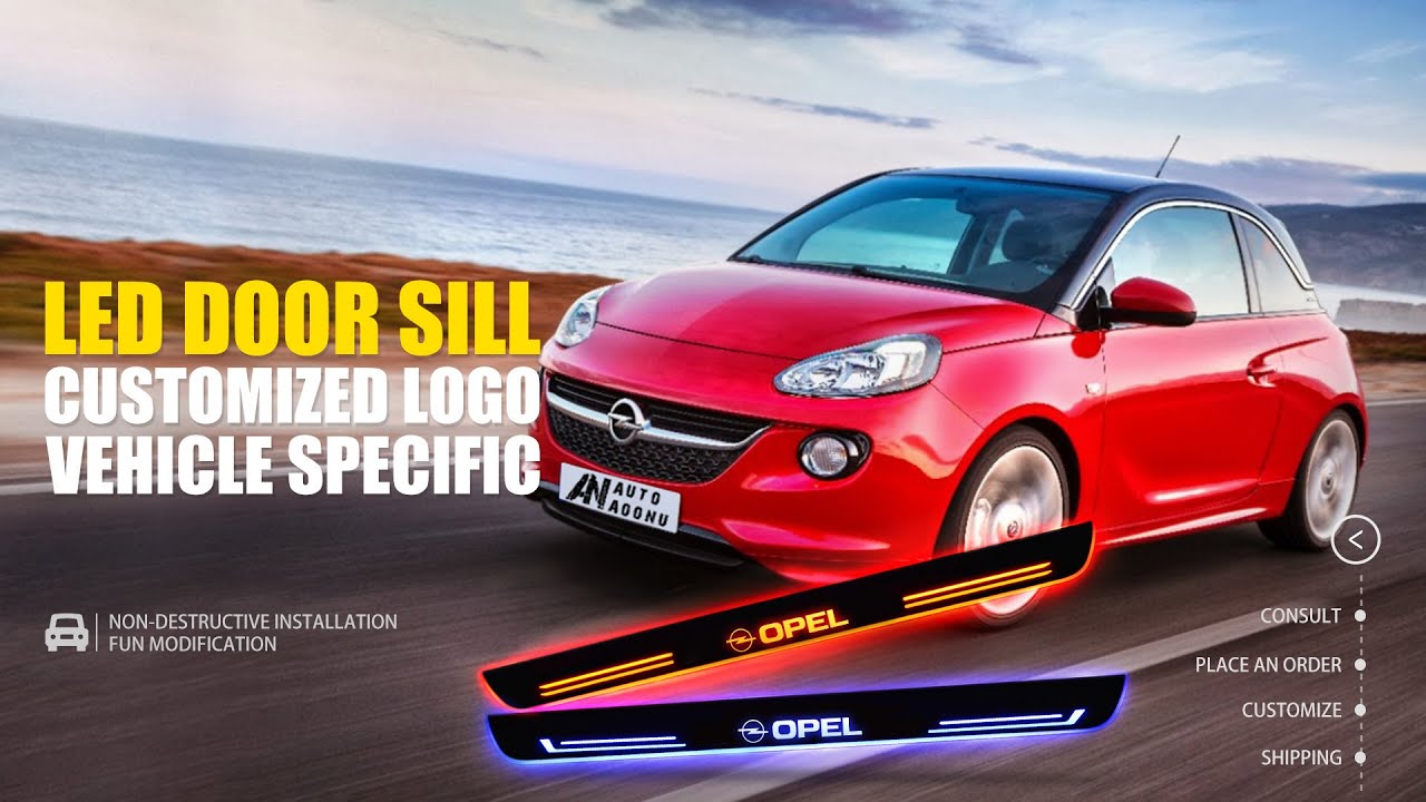 OPEL LED Door Sills Aoonuauto YouTube