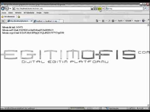 Php Dersleri Ders 68 - Md5 ve Crypt Komutları