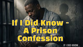 IF I DID KNOW 🔒 | A Prison Confession | Warning from Behind Bars | Conscious Reggae
