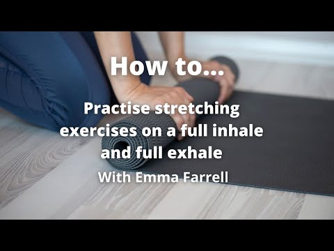 Upper body stretches on a full inhale exhale