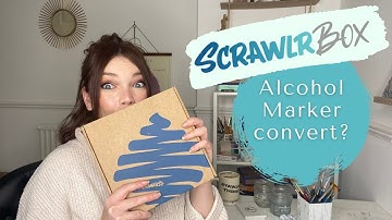 Do I finally like Alcohol Markers?! Mystery Art Box March Scrawlrbox Bionic Being #scrawlrchallenge