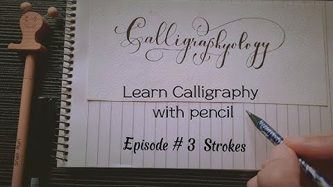 Learn Calligraphy 101 (Start with pencil) in 2 min #calligraphy #calligraphybasics #learning