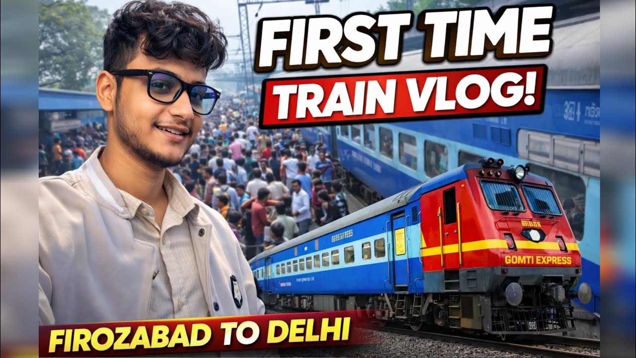 First time train vlog {Firozabad to Delhi} New experience unlocked✅️