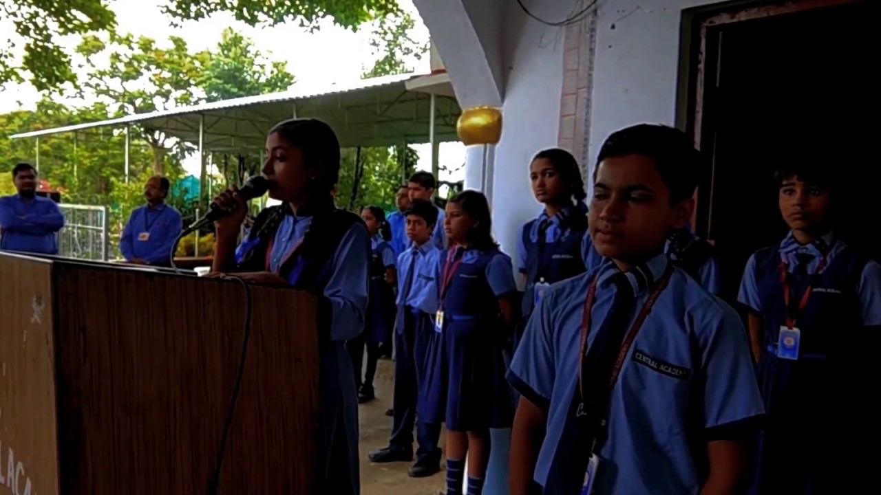 Speech during morning assembly central academy umaria