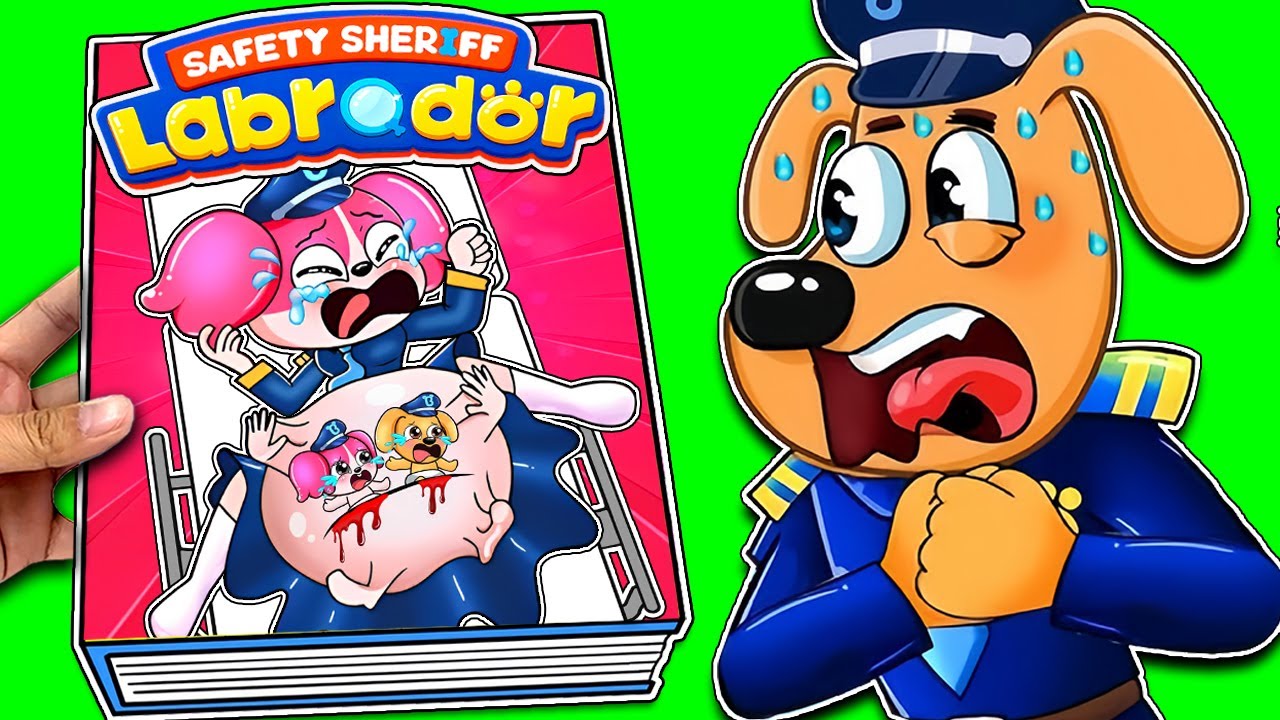 Ого!!! Папильон беременна | Делаем тихую книгу «Шериф Лабрадор» ❤️Сделай сам из бумаги