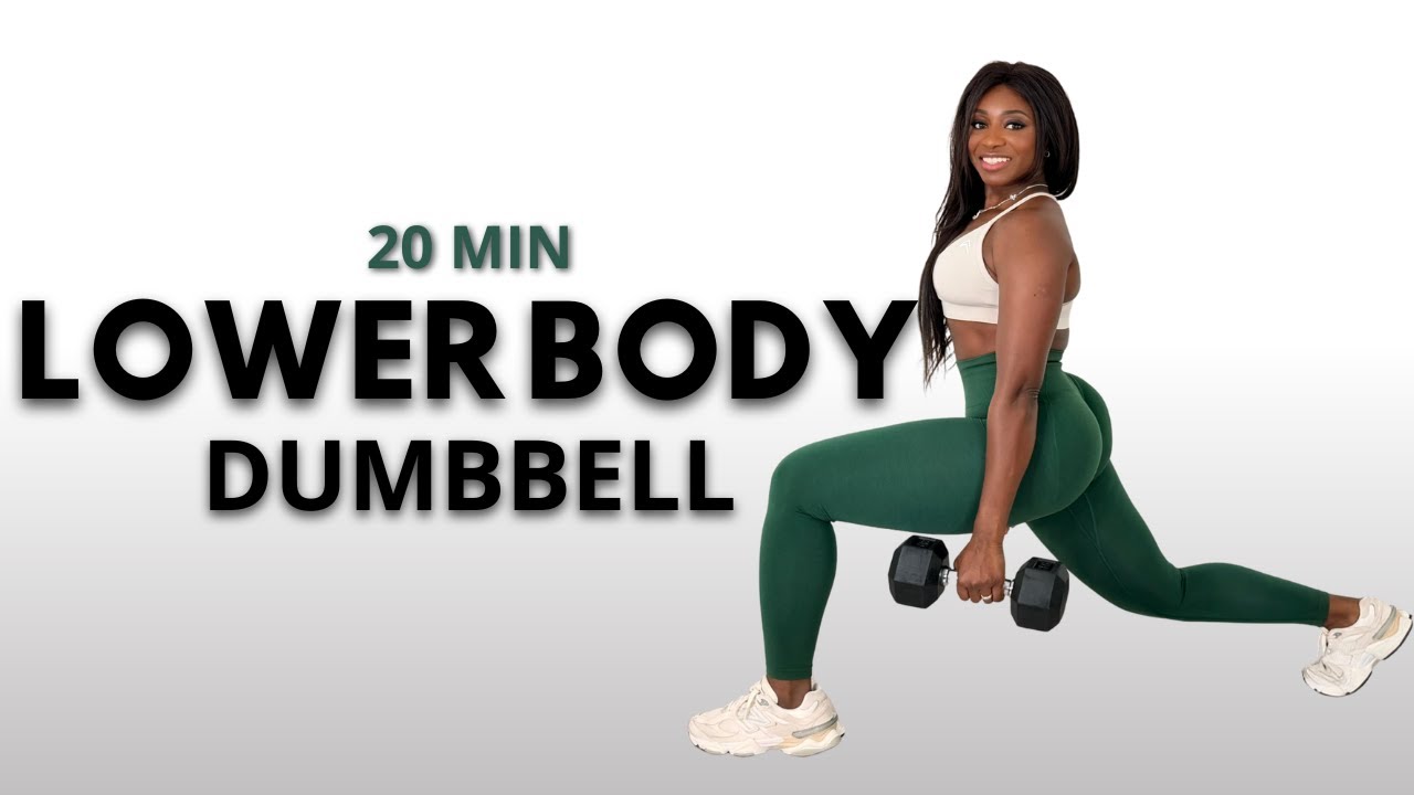 20 MIN LOWER BODY DUMBBELL WORKOUT | Legs & Glutes Strength (No Jumping ...