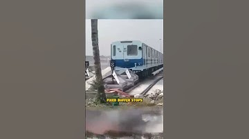 Train buffer stop: Safety at the end of the line! 🚆⛔ #trains #railways #bufferstop #engineering