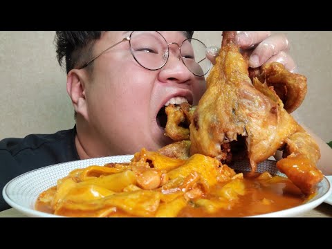 <strong>Chicken</strong> Tteokbokki+<strong>Old</strong> Whole <strong>Chicken</strong> Mukbang