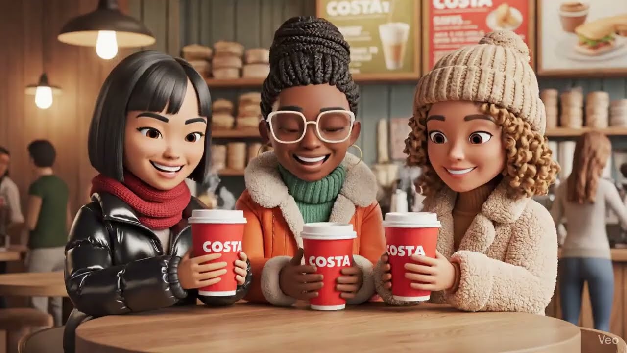 3D Avatars Try Costa Coffee for the First Time ☕✨🤖 