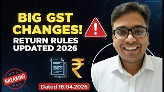 BREAKING NEWS | GSTR3B NEW ADVISORY FOR MARCH 2026 ON 16.04.2026