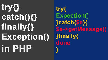 Use Of Try, Catch, Finally & Exception Handling In PHP