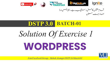 digiskills wordpress exercise 1 solution 2025 | dstp 3.0 batch 01