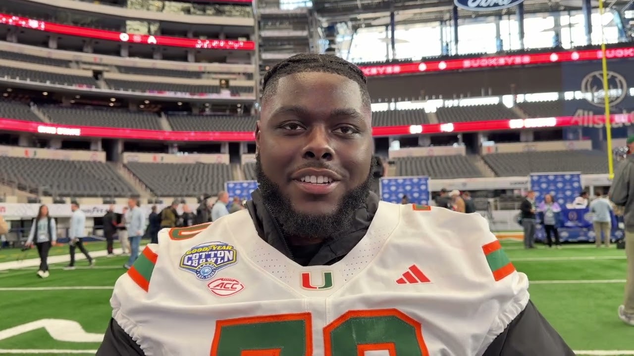 CaneSport TV: Встреча с Маркелом Беллом лицом к лицу на медиа-дне Cotton Bowl 29 декабря