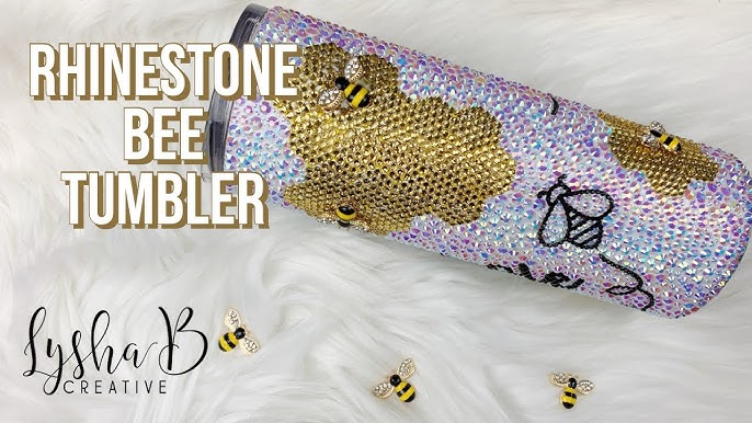 How to rhinestone a name, How to apply rhinestones to a tumbler 