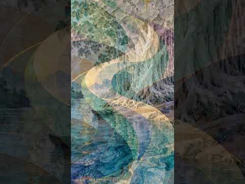 河水说,慢慢走·另一岸金线|纸浮雕 × 水纹染色 × 织物金线|美术MV · 影片封面