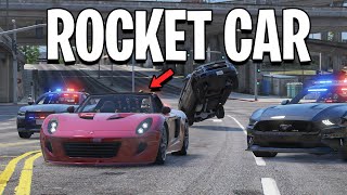 I Became A Getaway Driver In A Rocket Car on GTA 5 RP