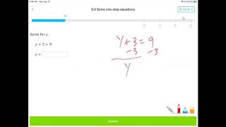 Solve one-step equations S.5 IXL Assignment