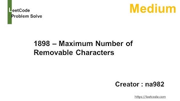 [LeetCode][Medium] 1898 Maximum Number of Removable Characters 강의