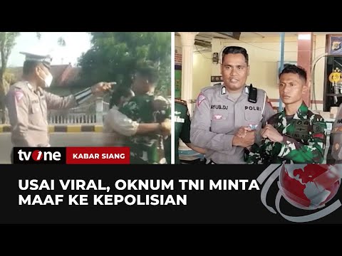 Kasus Oknum TNI Nyaris Adu Jotos, Praptu Ronald Minta Maaf Ke Pihak Kepolisian | Kabar Siang tvOne