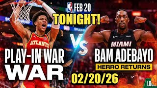 Miami HEAT vs Atlanta HAWKS Prediction | Herro Returns! 🏀 Feb 20, 2026 Picks